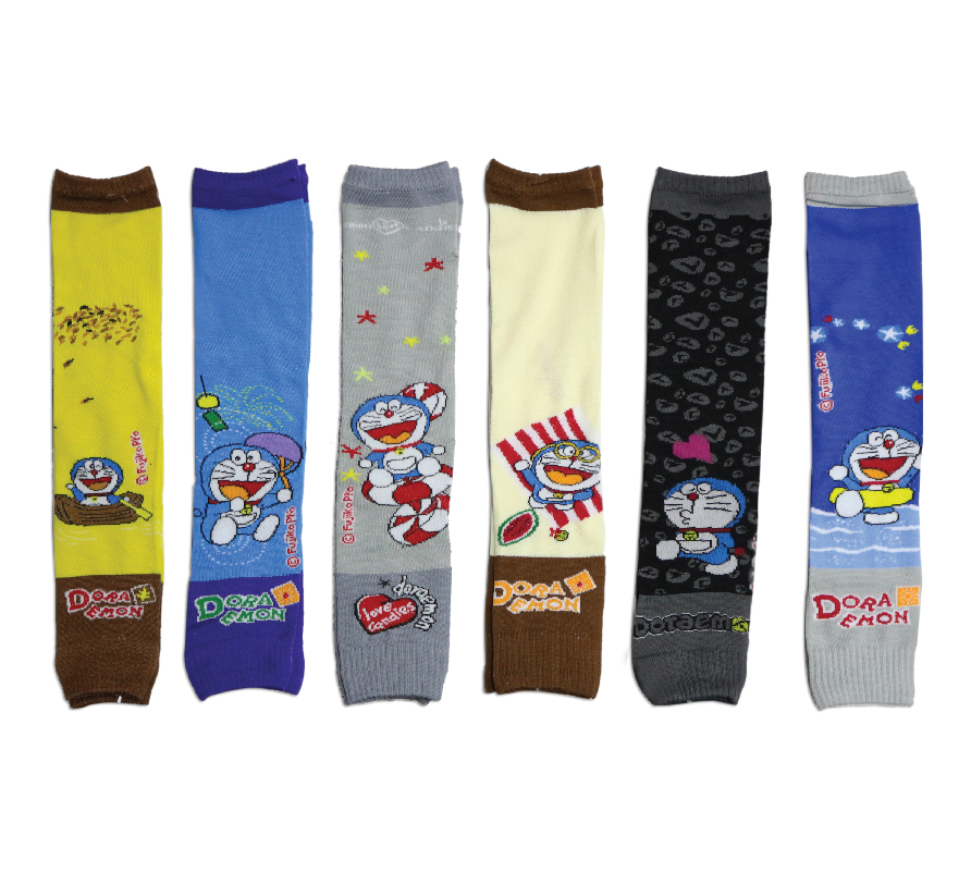 ปลอกแขน โดราเอม่อน สีสด คละลาย (แพ็ค)