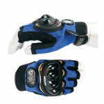 ถุงมือ MOTORCYCLE GLOVES MCS04 [ครึ่งนิ้ว] ข้อดำ Blue